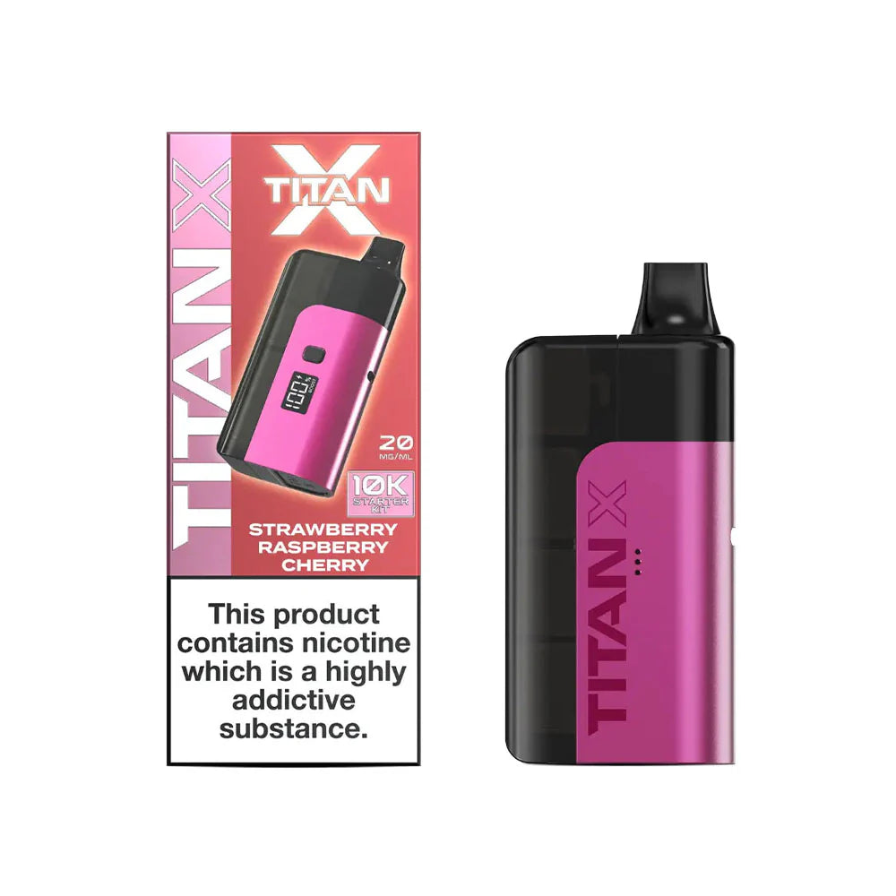Titan X Starter Kit 20mg Strawberry Raspberry Cherry