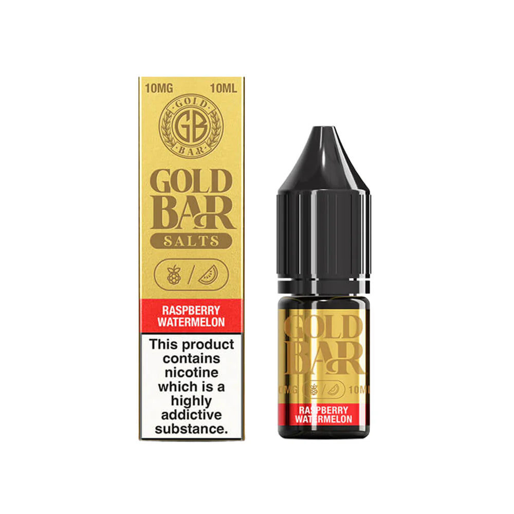 Gold Bar Nic Salts Raspberry Watermelon 10mg