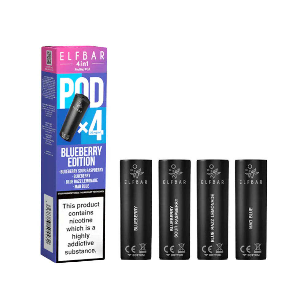 ELFbar 4in1 Prefilled Pod × 4 Pack Blueberry Edition