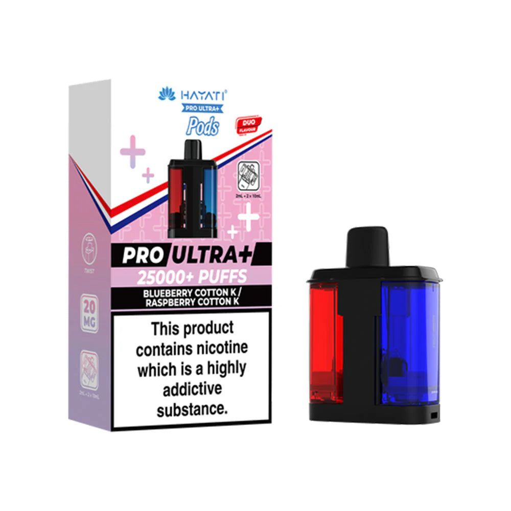 Hayati Pro Ultra+ Refill Pod Blueberry Cotton K / Raspberry Cotton K ...