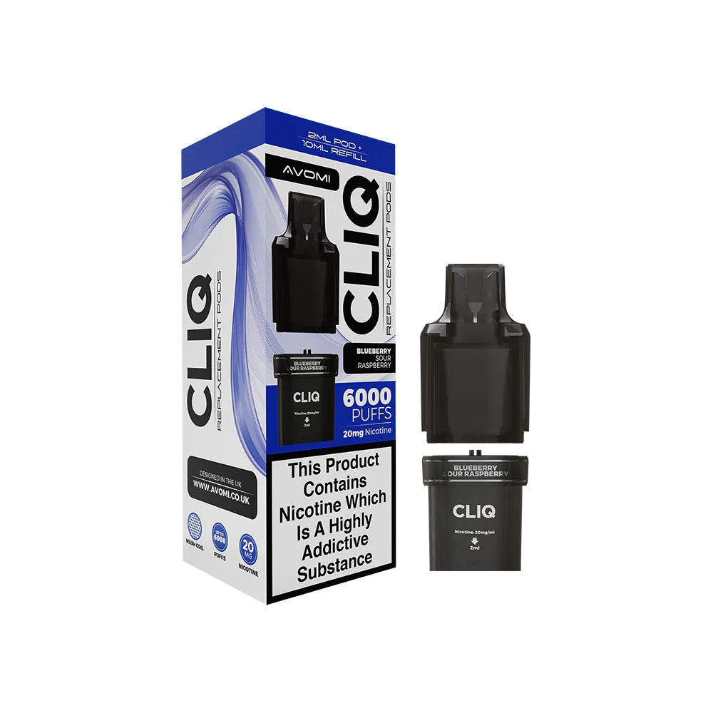 Avomi Cliq Prefilled Replacement Pod Blueberry Sour Raspberry