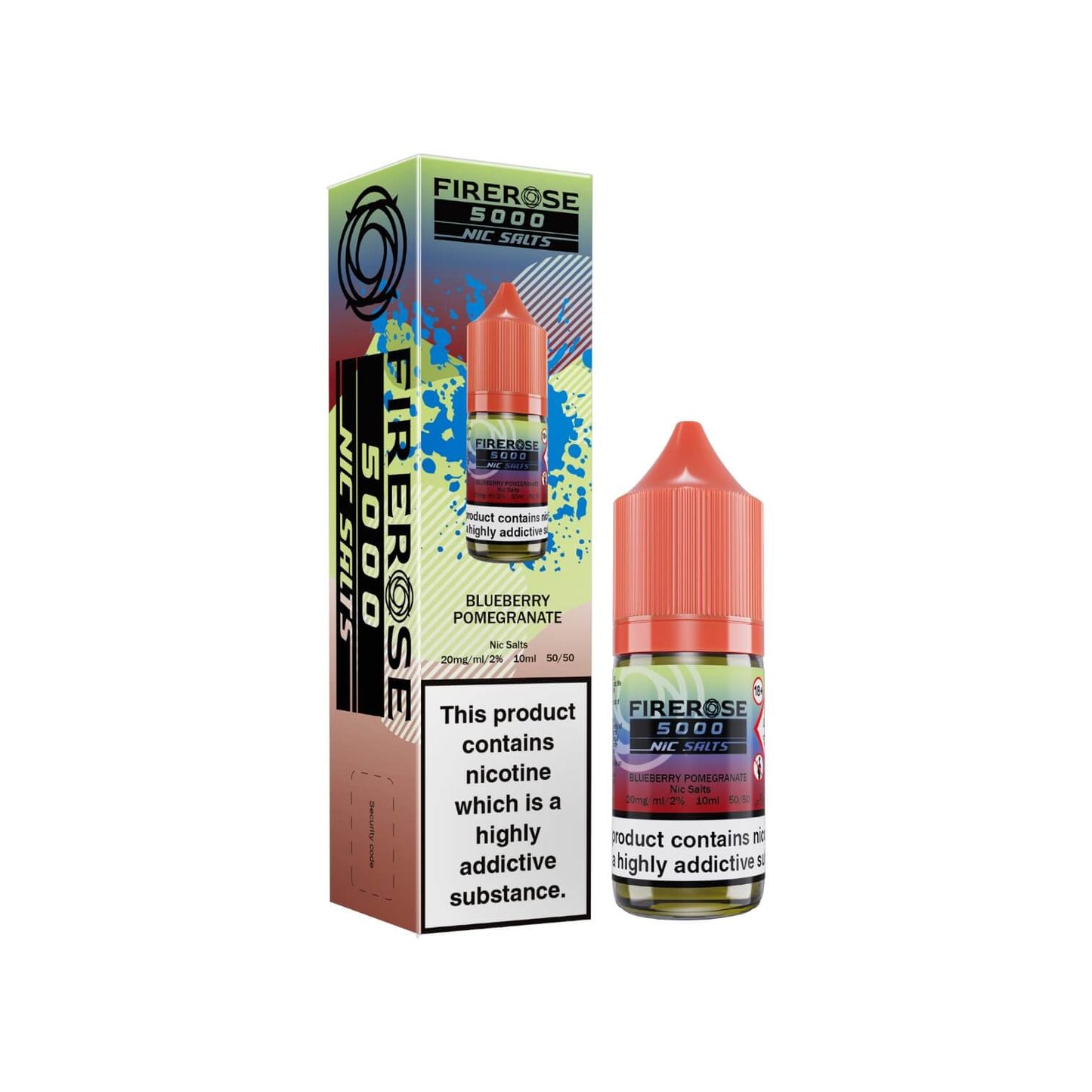 Firerose 5000 Nic Salts Blueberry Pomegranate 10mg