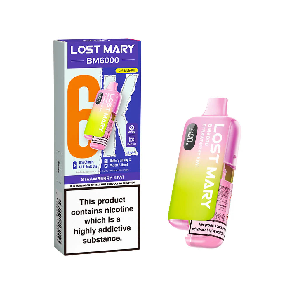 Lost Mary BM6000 Rechargeable Pod Kit 20mg Strawberry Kiwi