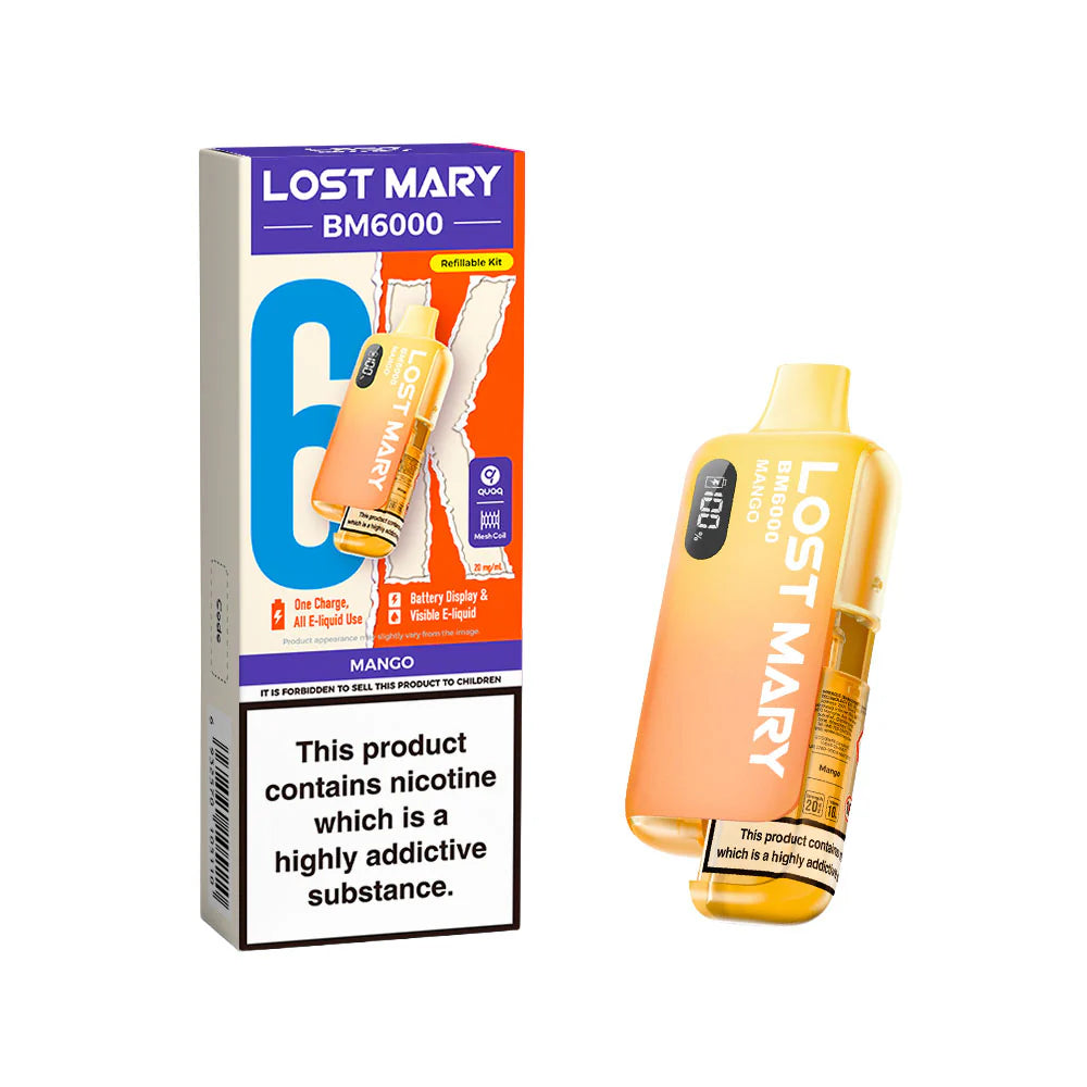 Lost Mary BM6000 Rechargeable Pod Kit 20mg Mango