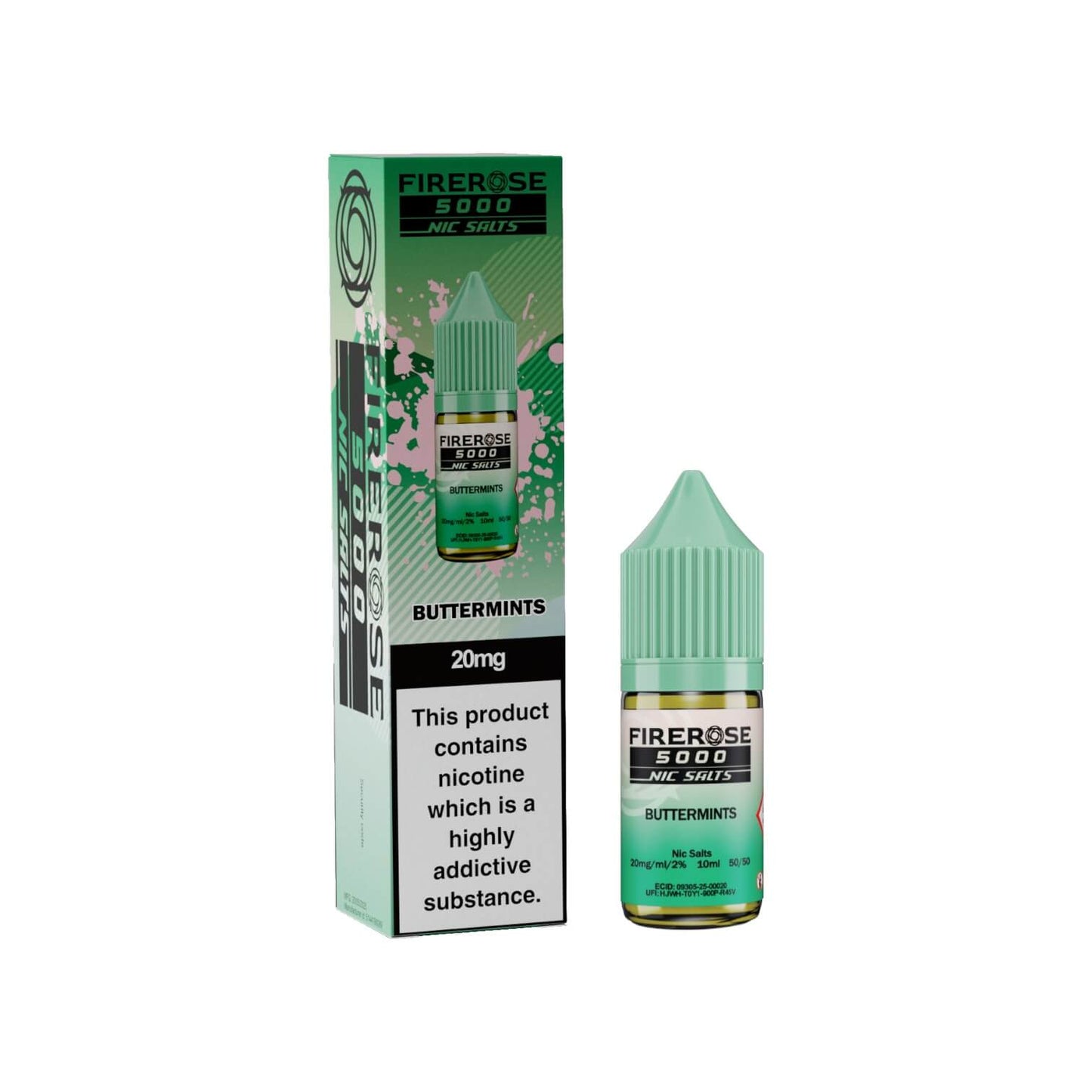 Firerose 5000 Nic Salts Buttermints 10mg