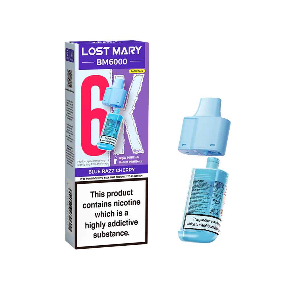 Lost Mary BM6000 Replacement Pods Blue Razz Cherry