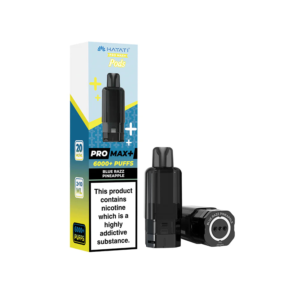 Hayati Pro Max+ Pods 20mg Blue Razz Pineapple