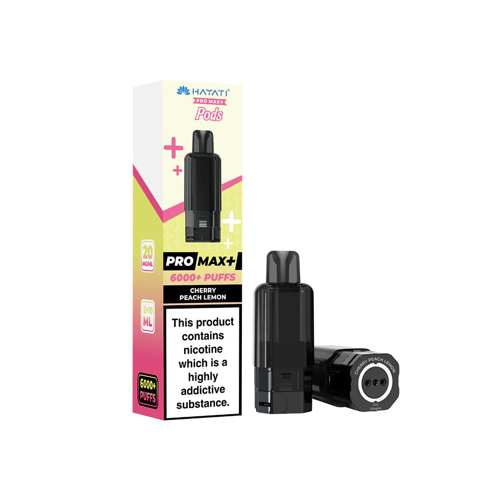 Hayati Pro Max+ Pods 20mg Cherry Peach Lemon