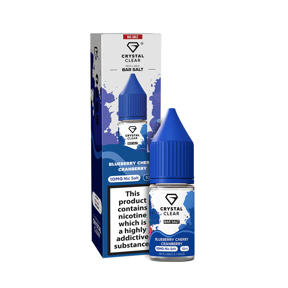 Crystal Clear 10ml Blueberry Cherry Cranberry 20mg
