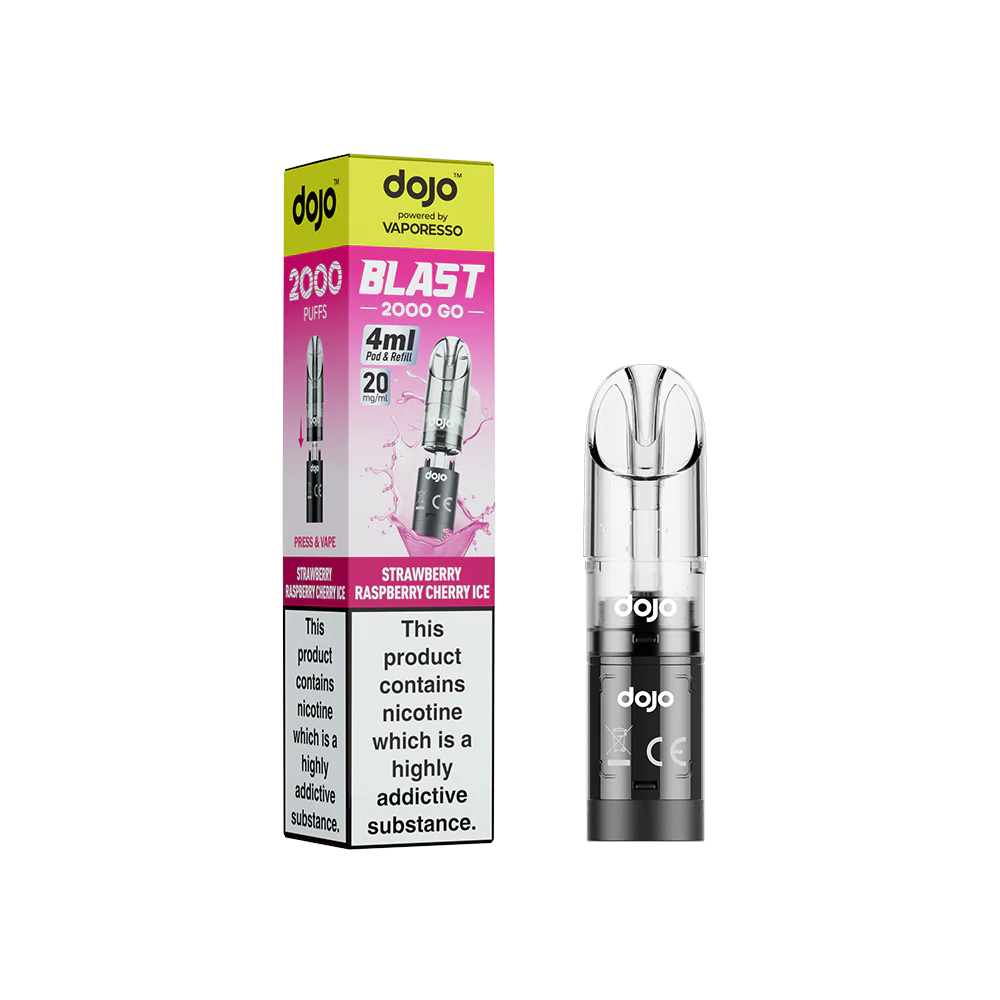 Dojo Blast 2000 Go Pod Strawberry Raspberry Cherry Ice
