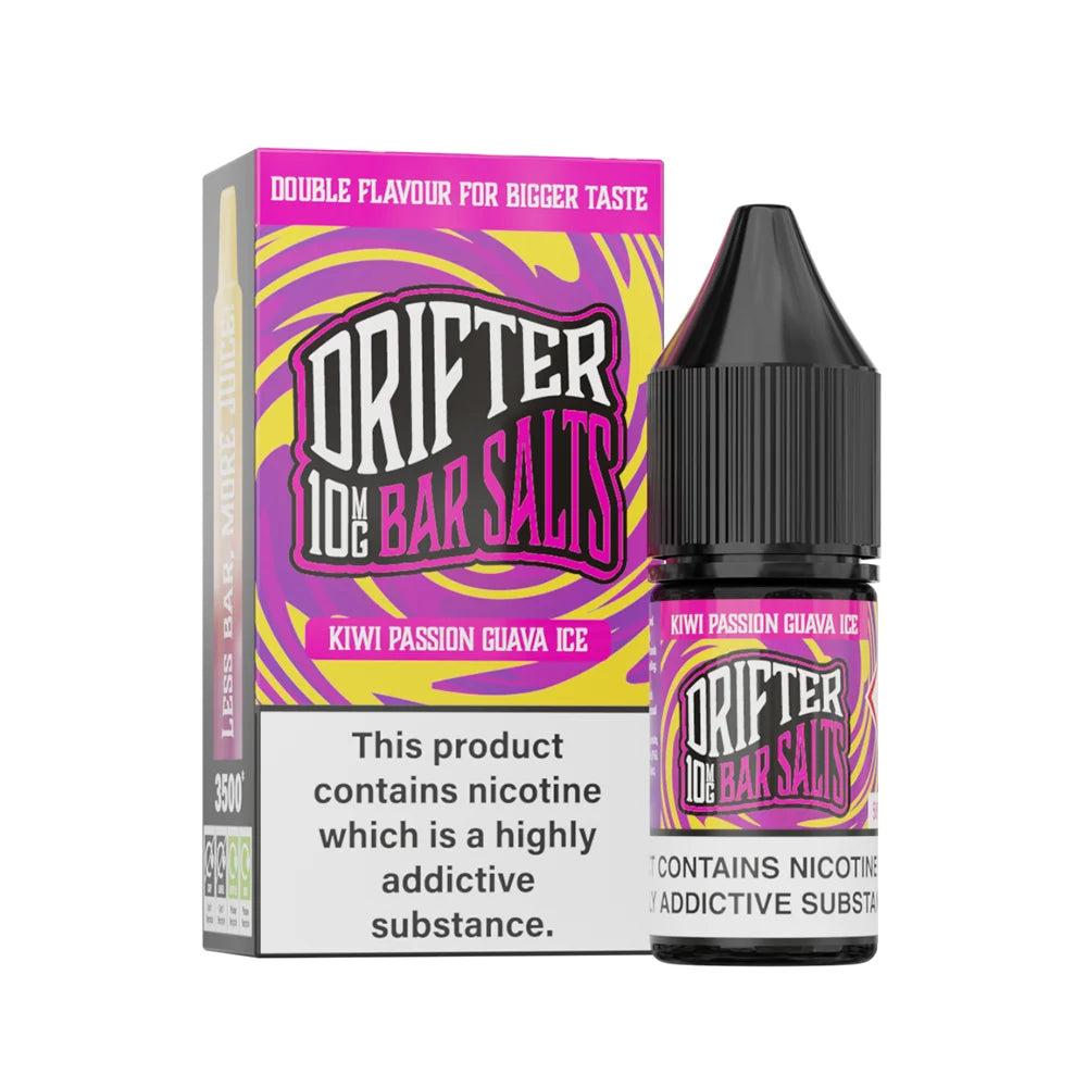 Drifter Bar Nic Salts Kiwi Passion Guava Ice 10mg