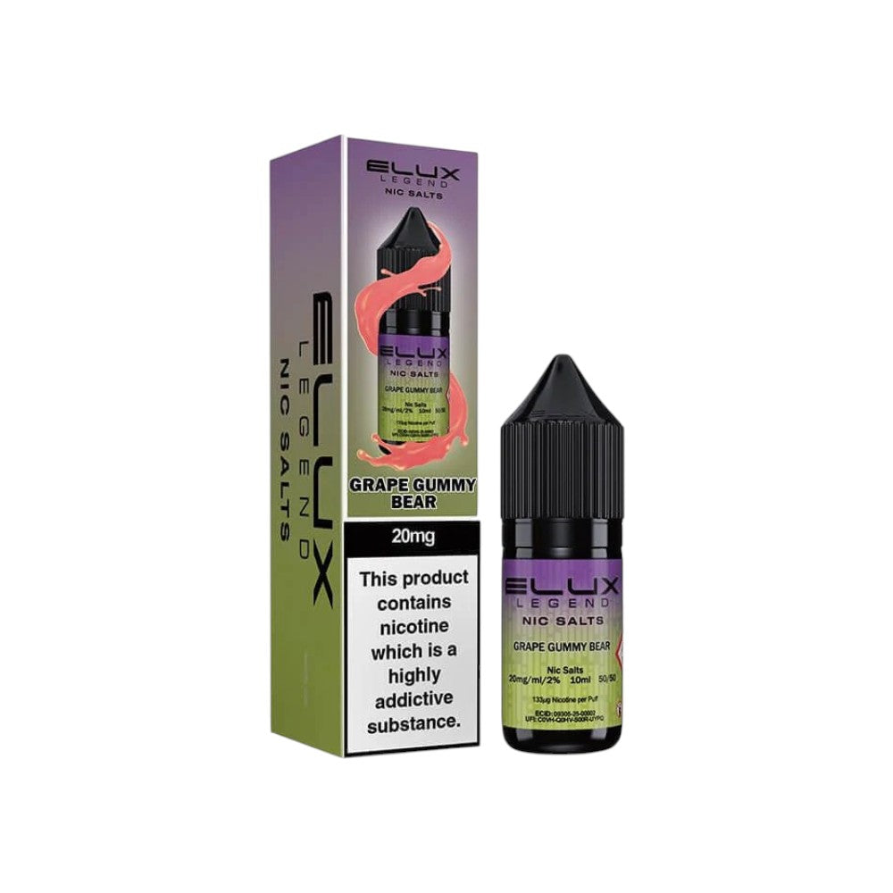 Elux Legend Nic Salts Grape Gummy Bear 10mg