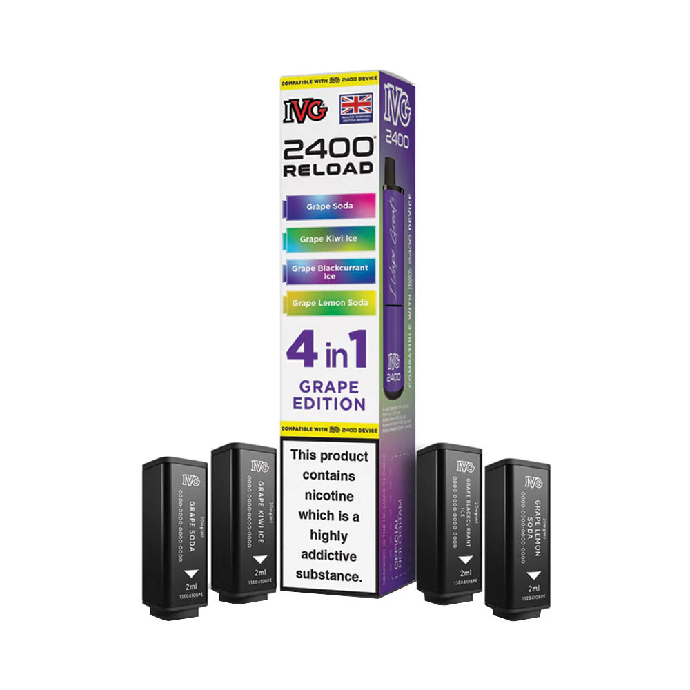 IVG 2400 Reload 4 Pod Pack Grape Edition