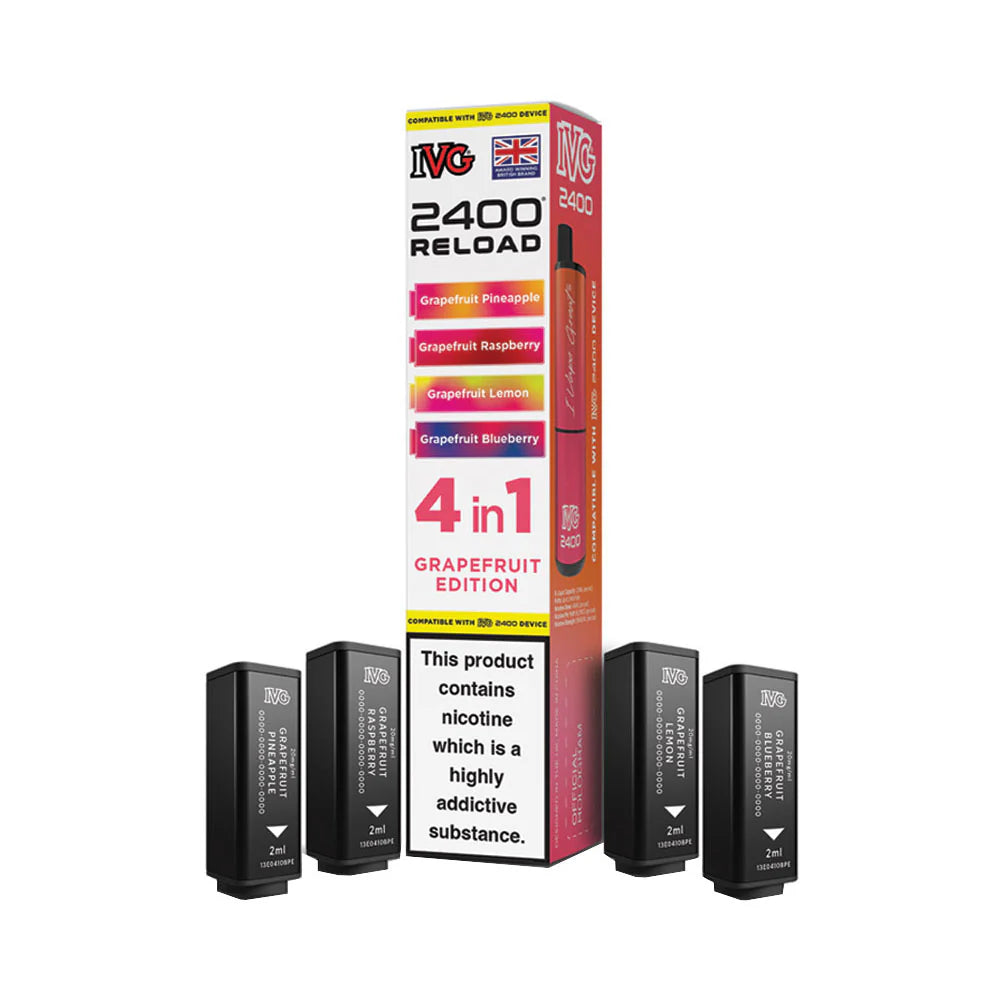 IVG 2400 Reload 4 Pod Pack Grapefruit Edition
