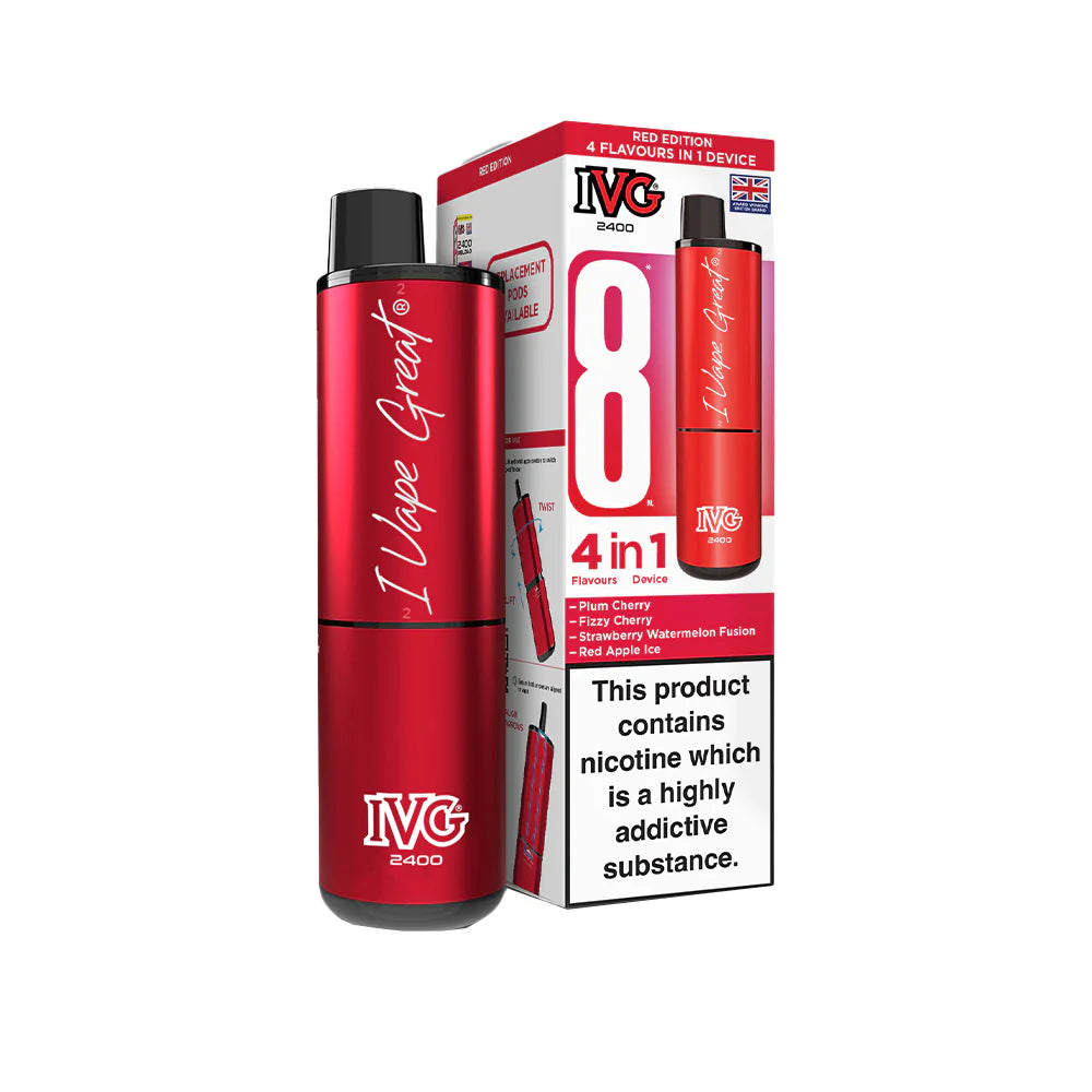 IVG 2400 Rechargeable Kit Red Edition