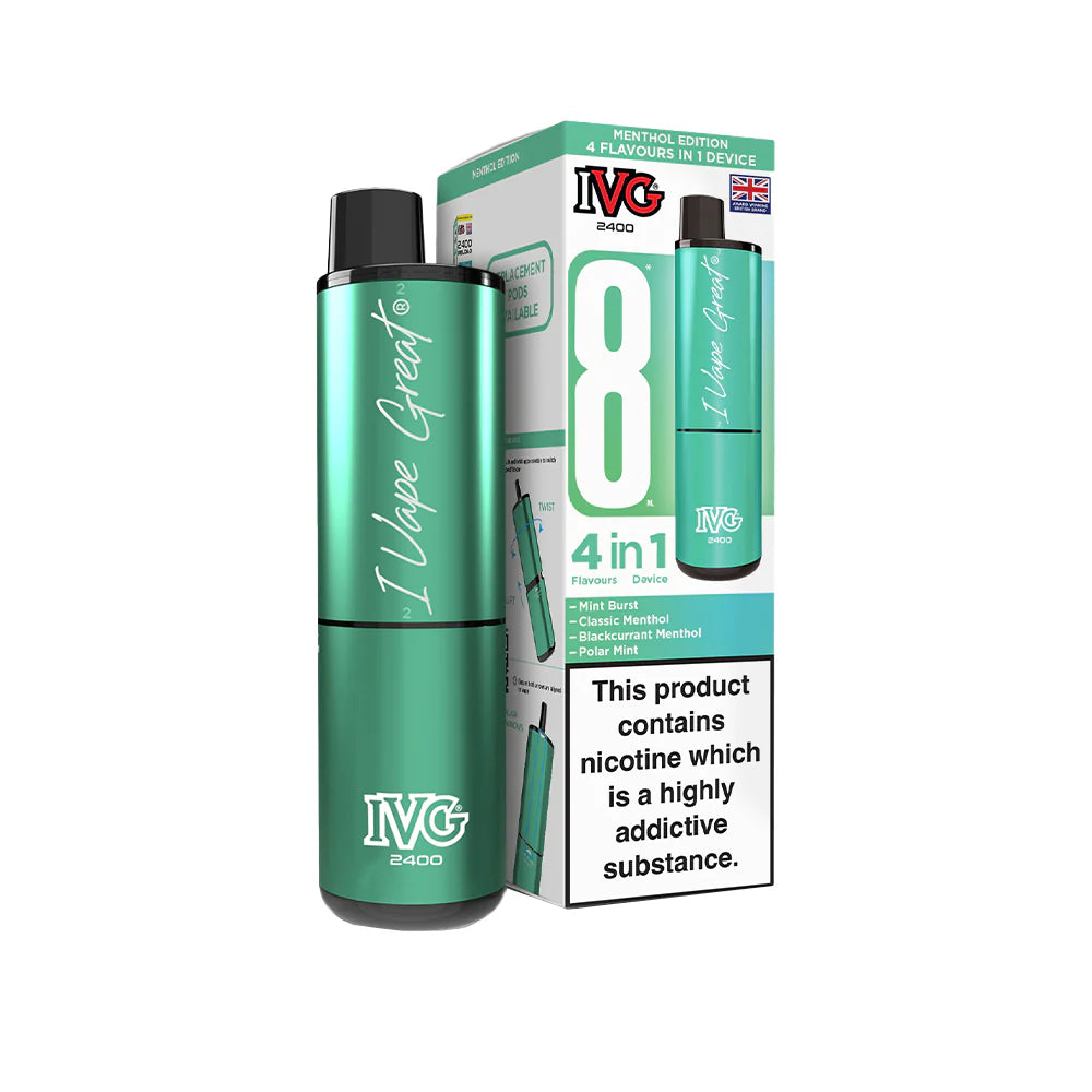 IVG 2400 Rechargeable Kit Menthol Edition