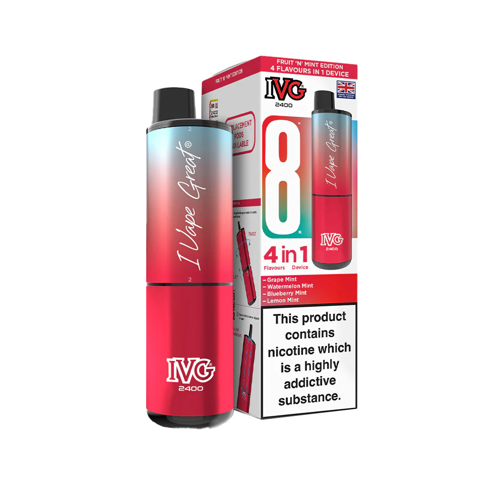 IVG 2400 Rechargeable Kit Fruit 'N' Mint Edition