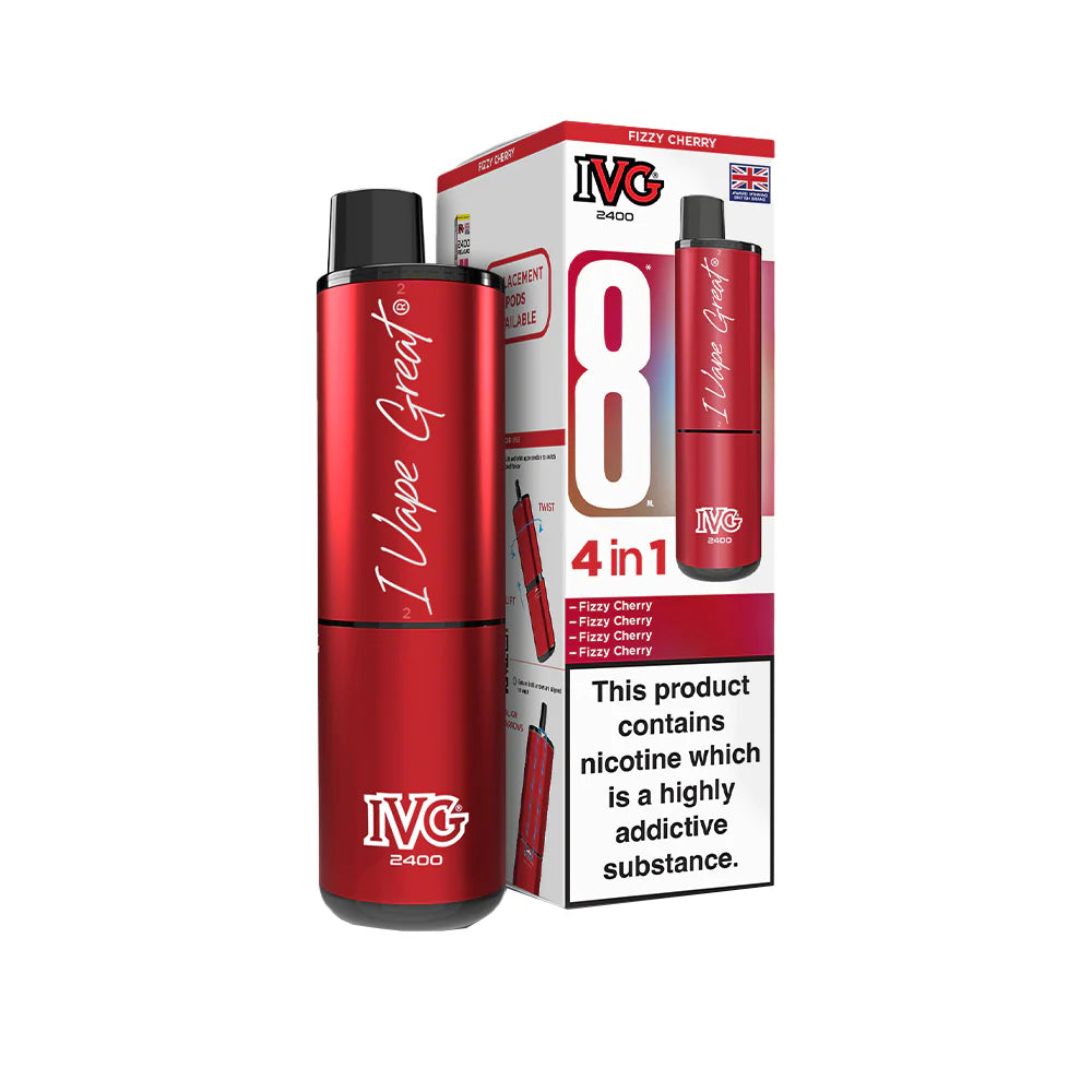 IVG 2400 Rechargeable Kit Fizzy Cherry