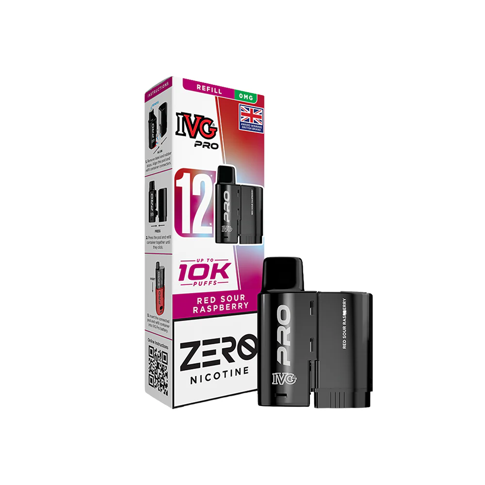 IVG PRO 12 Pods Red Sour Raspberry 0mg