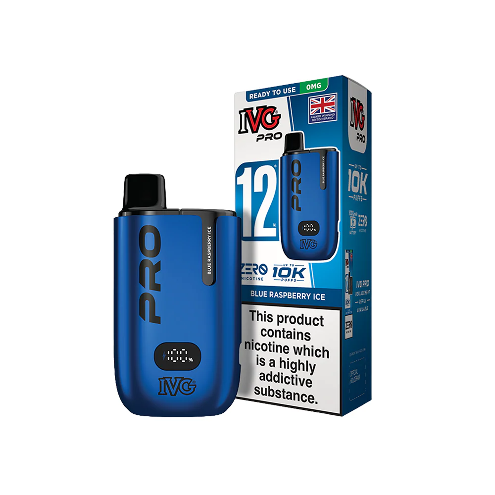 IVG PRO 12 Starter Kit Blue Raspberry Ice 0mg