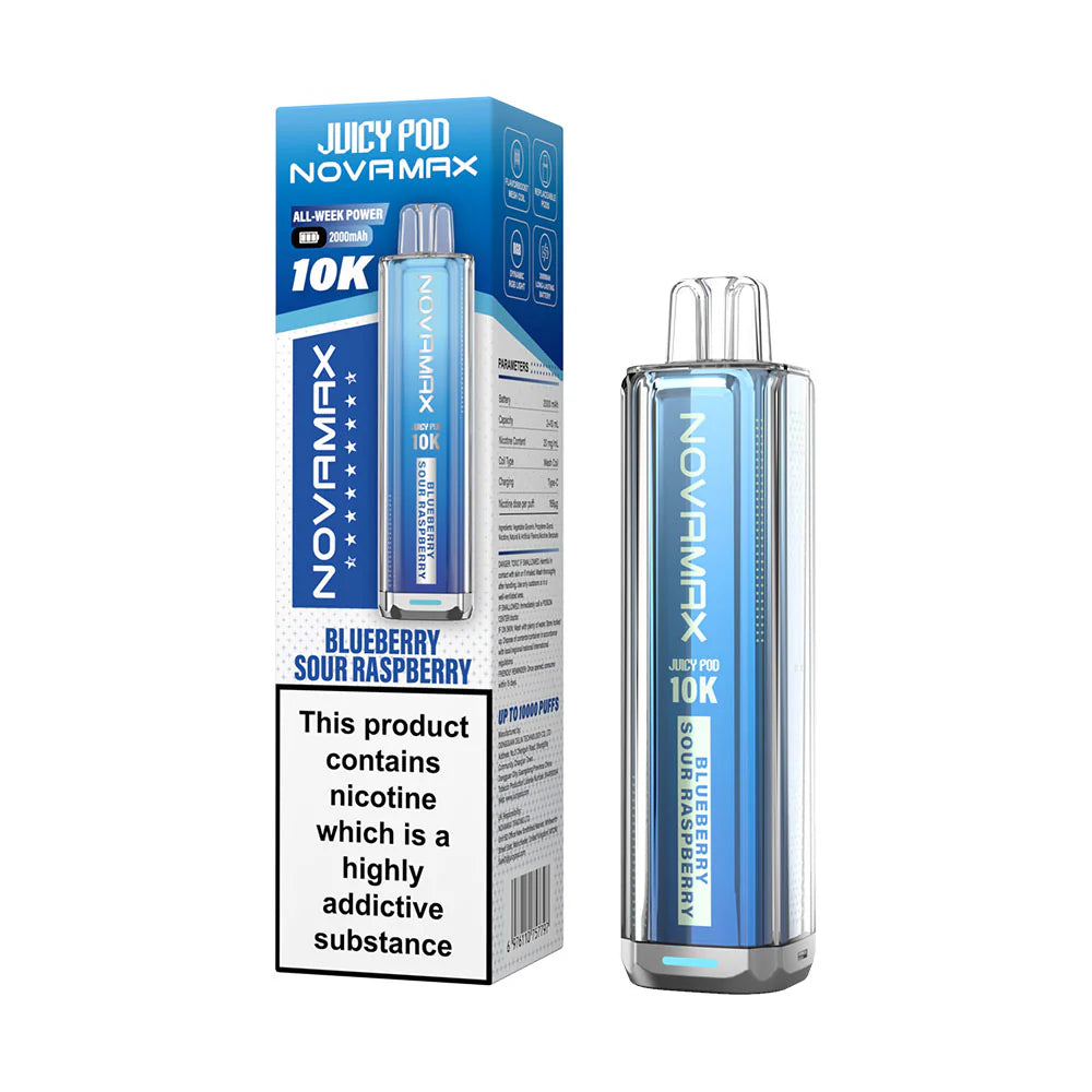 NOVAMAX 10K Kit  Blueberry Sour Raspberry 20mg