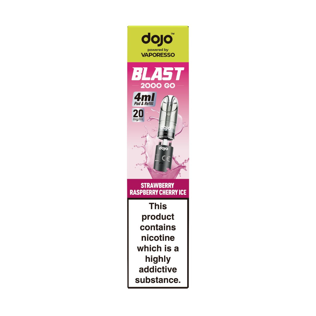 Dojo Blast 2000 Go Pod Strawberry Raspberry Cherry Ice