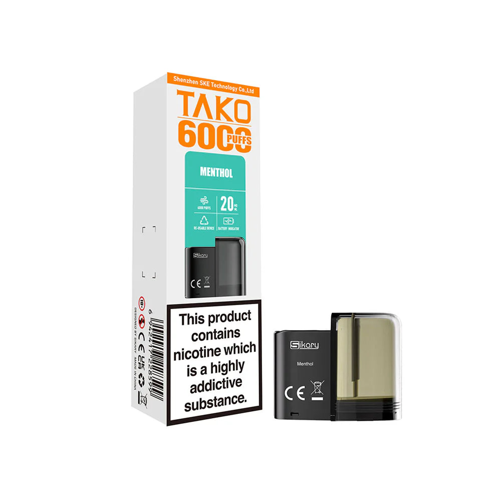Sikary Tako SP6000 Replacement Pod Menthol 20mg