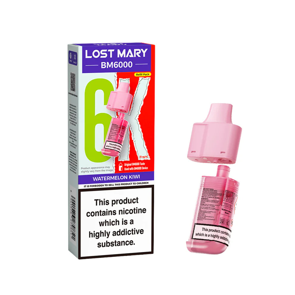 Lost Mary BM6000 Replacement Pods 20mg Watermelon Kiwi
