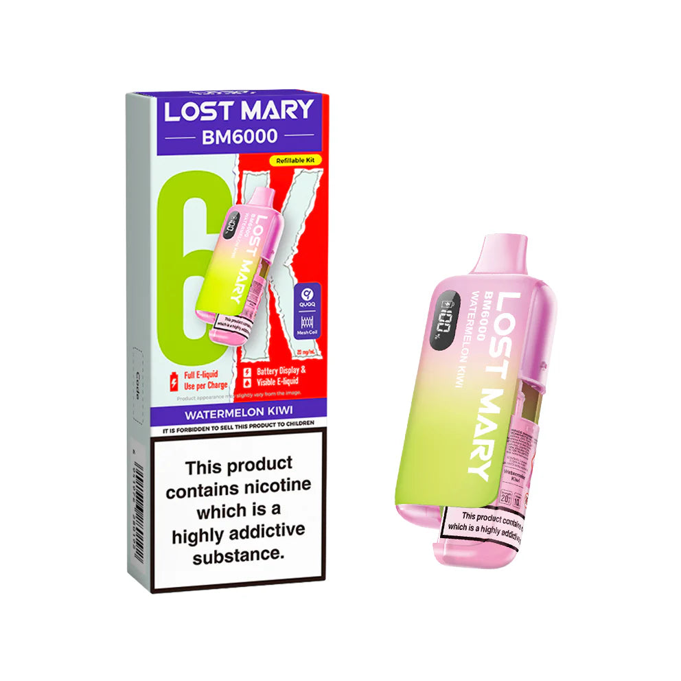 Lost Mary BM6000 Rechargeable Pod Kit 20mg Watermelon Kiwi