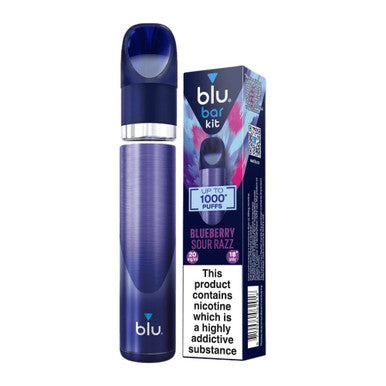 Blu Bar Rechargeable Kit Blueberry Sour Razz 20mg