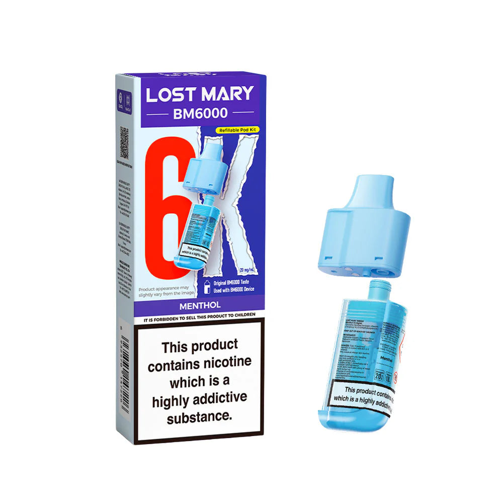 Lost Mary BM6000 Replacement Pods 20mg Menthol