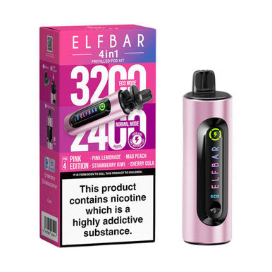 ELFbar 4in1 Prefilled Pod Kit Pink Edition 20mg