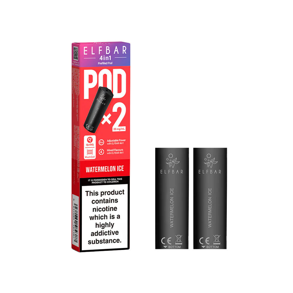 ELFbar 4in1 Prefilled Pod 2 Pack Watermelon Ice 20mg