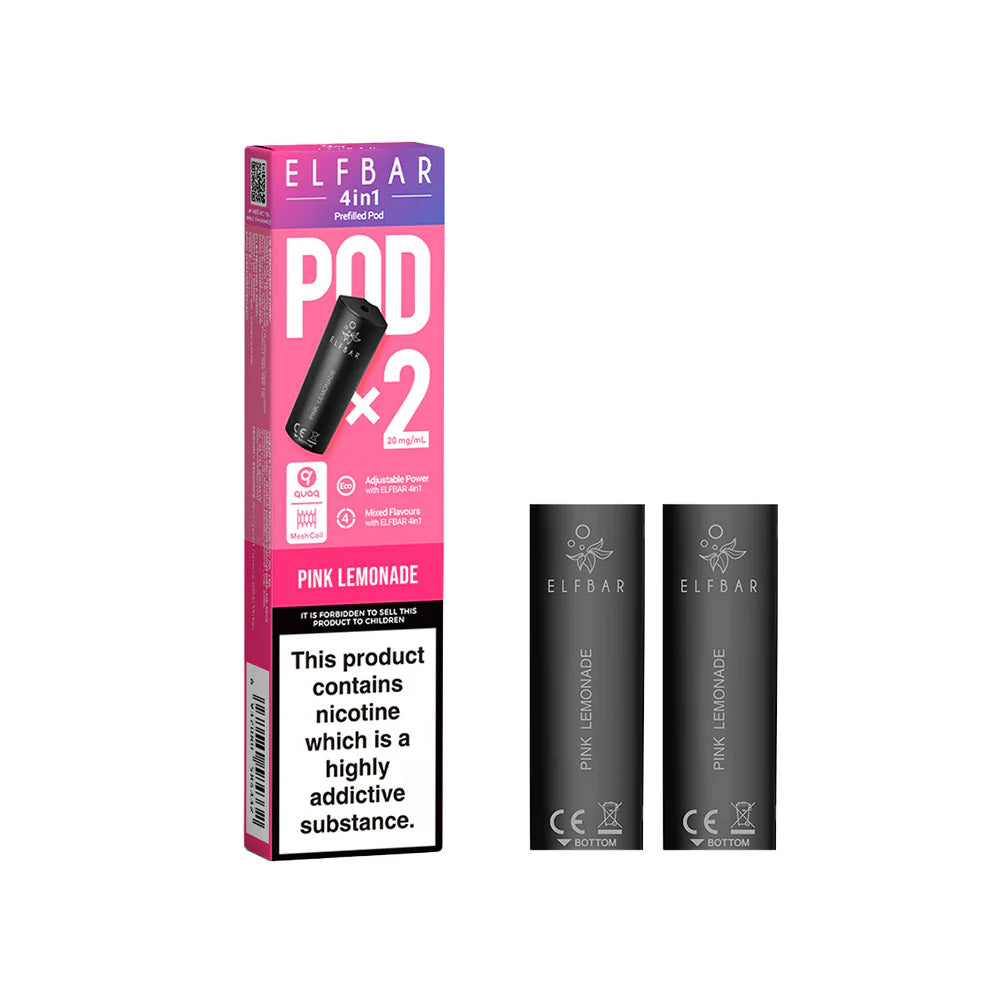 ELFbar 4in1 Prefilled Pod 2 Pack Pink Lemonade 20mg