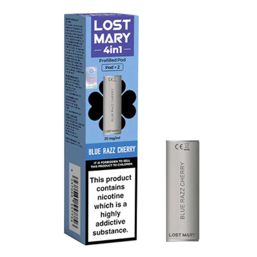 Lost Mary 4 in 1 Pod Blue Razz Cherry 20mg
